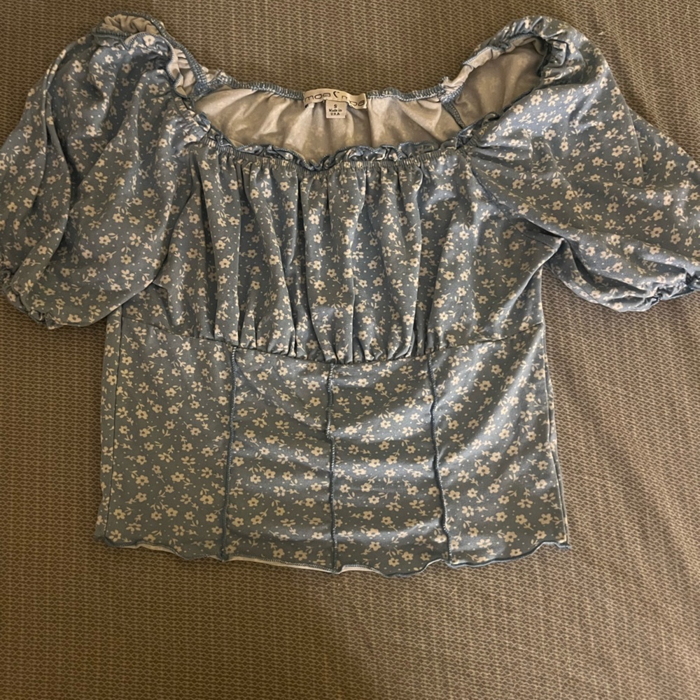 Crop top blouse floral